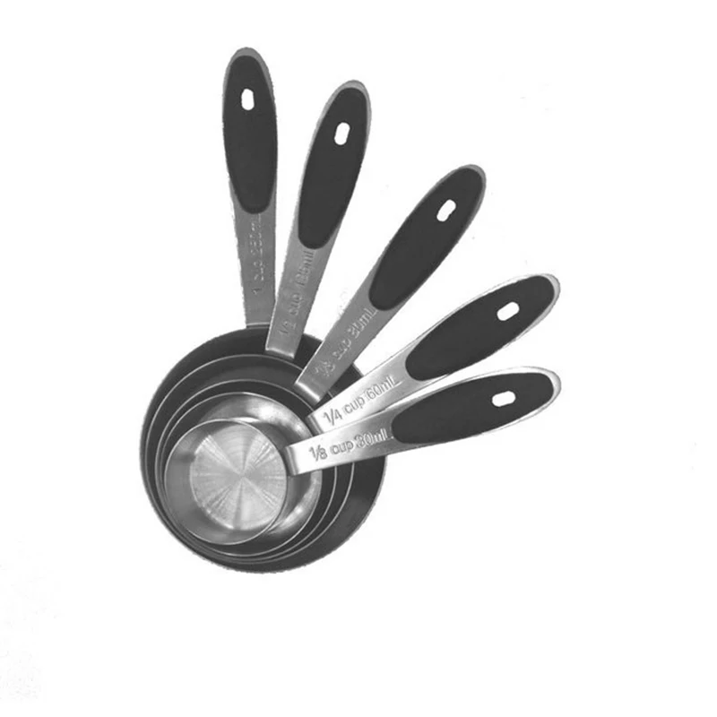 10 шт./компл. нержавеющая сталь серебро красочные мерные чашки мерная ложка с