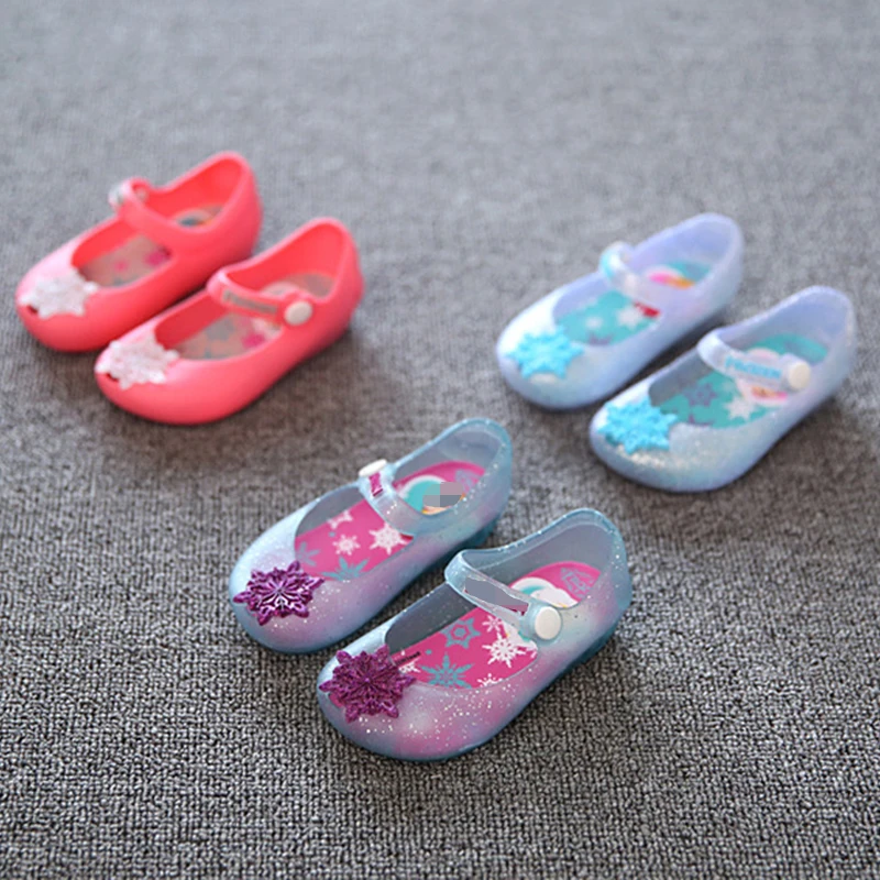 Повседневная обувь для девочек с 3D Эльзой и Анной Снежная принцесса мягкий