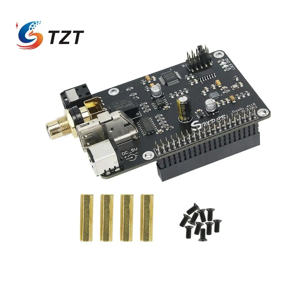 Звуковая плата TZT R18 Hi Fi цифровая аудиокарта AK4118 для Raspberry Pi 32 бит/PCM384KHz