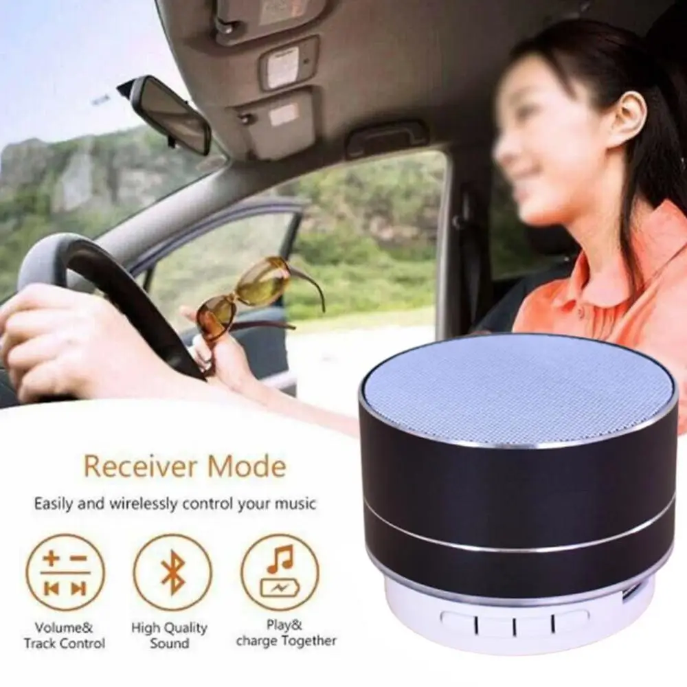 A10 беспроводной Bluetooth динамик металлический мини портативный с Play AUX Mic subwof FM Звук