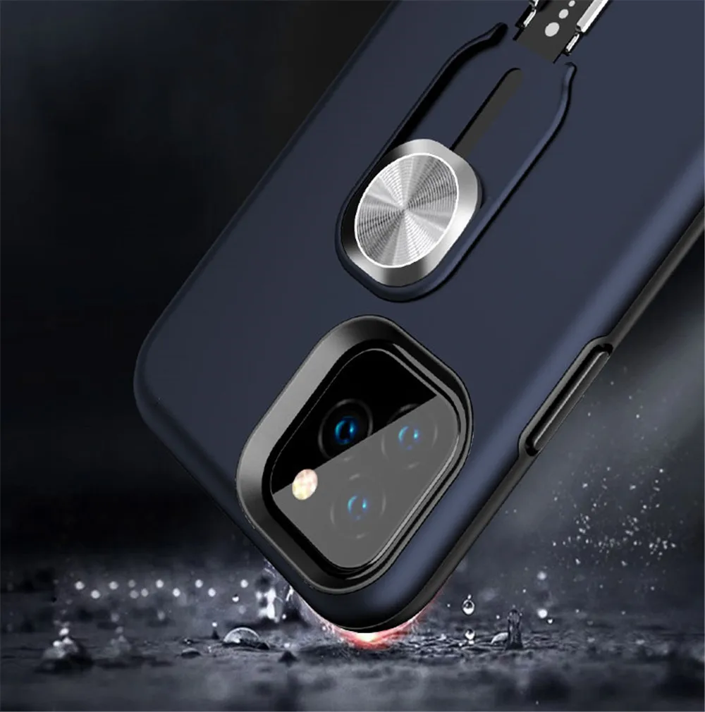 Роскошный чехол для телефона с магнитным кольцом для iphone 11 pro max Xs max XR X 8 7 6s Plus силиконовый автомобильный держатель с кольцом на палец
