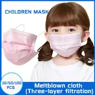 12 ч Быстрая доставка одноразовая маска для детей детская маска для лица, 50 шт.набор 100 шт 3-х слойные одноразовый нетканый материал ребенка защитная маска