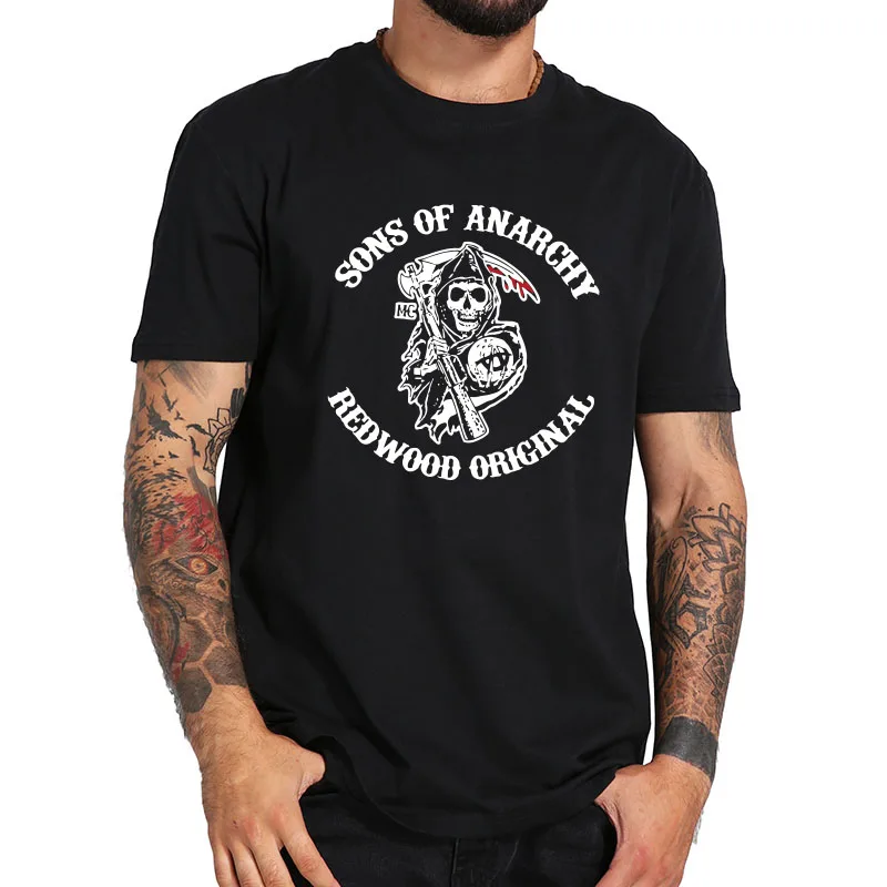 

Sons of Anarchy T-Shirt SAMCRO Redwood Original T Shirt 100% Cotton Fitness EU Size Premium Tee Tops