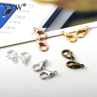 50pcsbag zinc alloy lobster clasp hooks claw clasp nickel lead 12mm for bracelet necklace chain diy jewelry making supplies
