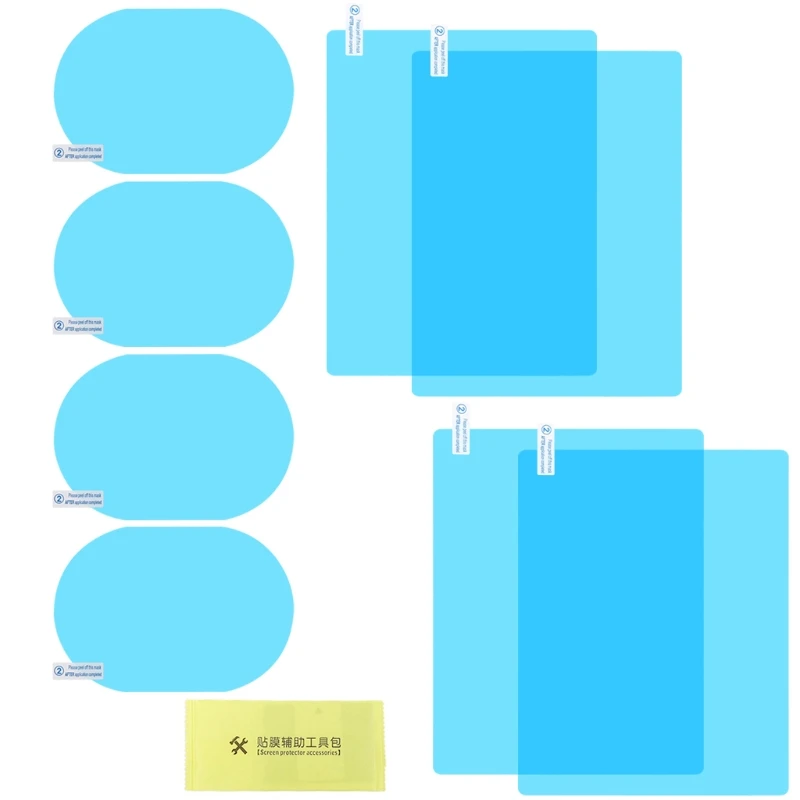 

50LC 8 Pcs Car Rear View Mirror Rainproof Film Anti-Fog Clear Protective Sticker