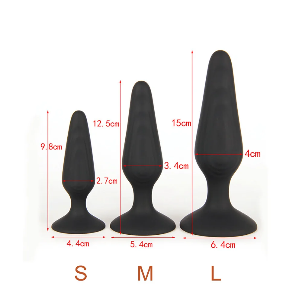 Силиконовые анальные пробки секс-игрушки для начинающих мужские черные