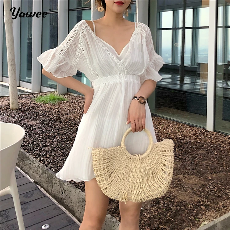 Yawee облегающее женское сексуальное мини-платье с глубоким v-образным вырезом