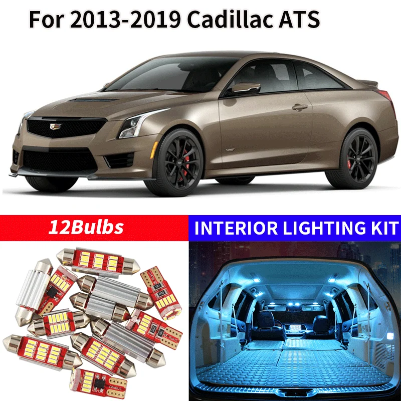 12 шт. комплект светодиодного освещения для салона автомобиля 2013 2019 Cadillac