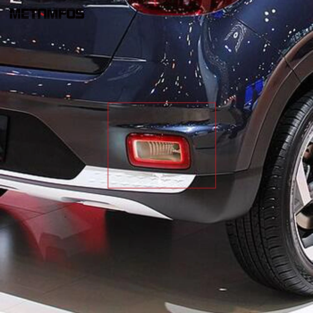 Для hyundai Venue 2019 2020 углеродное волокно лампа заднего противотуманного фонаря