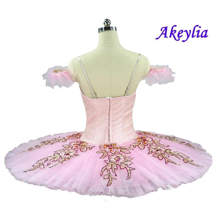 Профессиональная балетная пачка с розовой сахарной сливой небесно голубая