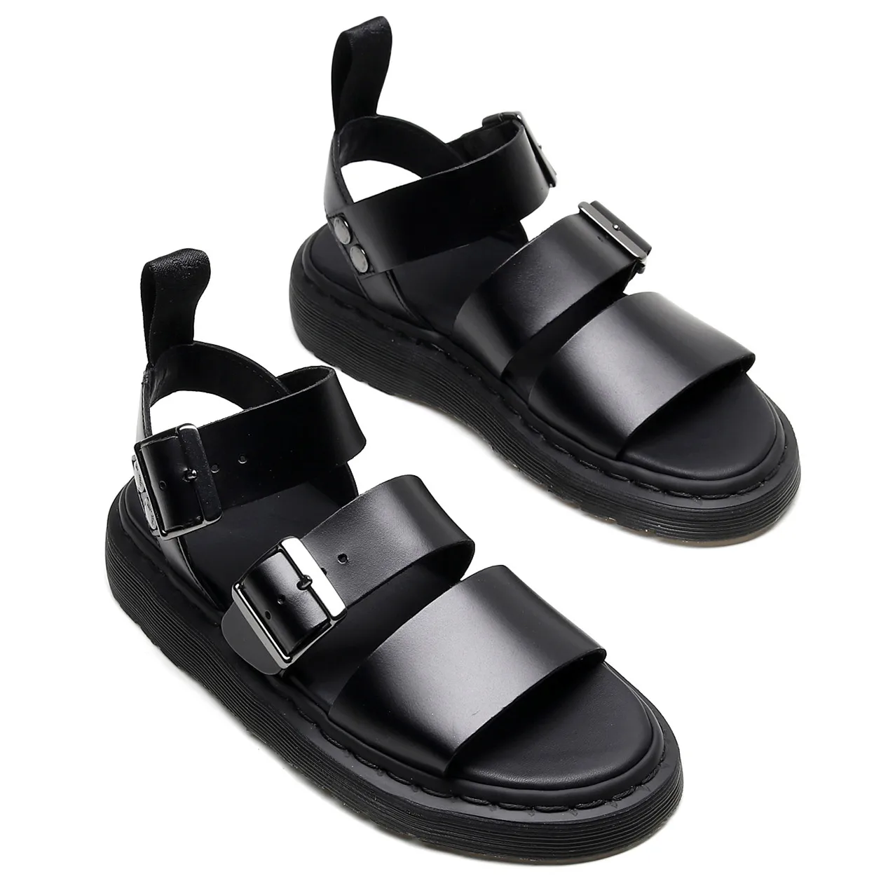 Сандалии-гладиаторы мужские и женские кожаные модные пляжные туфли в римском