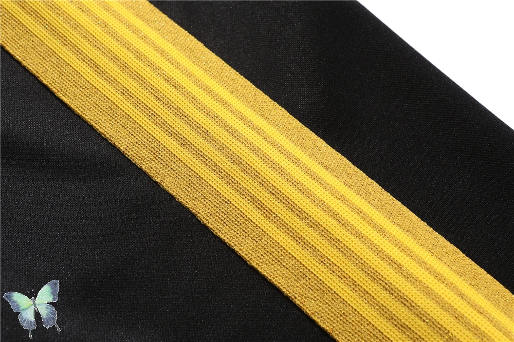 

AWGE Needles Sweatpants Embroidery Golden Butterfly Pants Drawstring Men Women Trousers