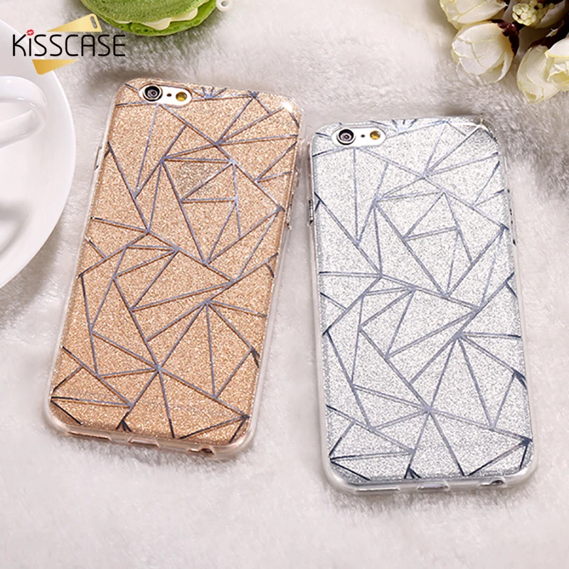 KISSCASE телефон чехлы для iPhone 7 6 6s плюс 5S SE Дело Блестящий Bling TPU + PC чехол Коке huawei P10