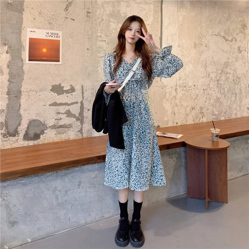 

Новинка, женское французское винтажное Цветочное платье