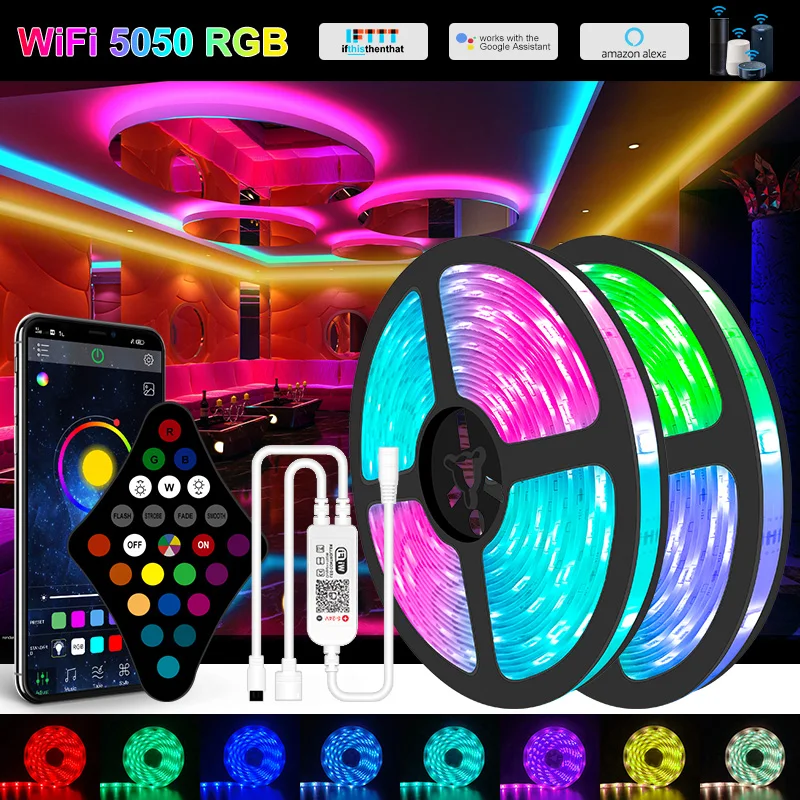 Светодиодная лента 5050 RGB с поддержкой Wi Fi 5 30 м|Светодиодные ленты| |