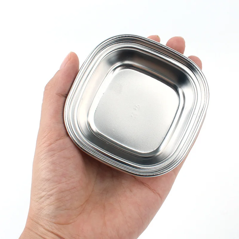 

Stainless Steel Barbecue Sauce Dish Condiment Dip Seasoning Bowls Home Kitchen Plates