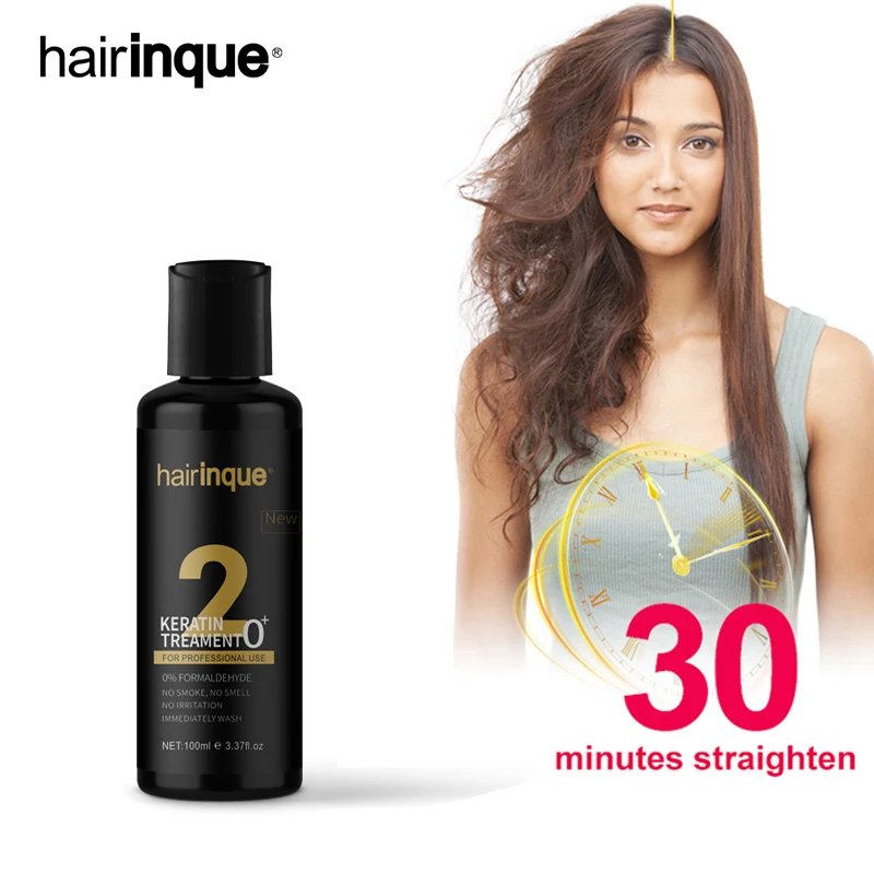 0% формальдегид Кератиновое лечение 100 мл без запаха дыма раздражения выпрямление