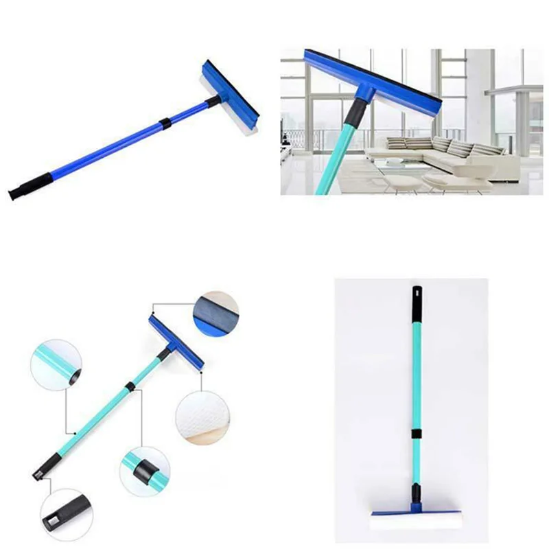

Hot Sale Extended Retractable Window Glass Scraper Wiper Wiper Long Handle Sponge Brush Random Colors