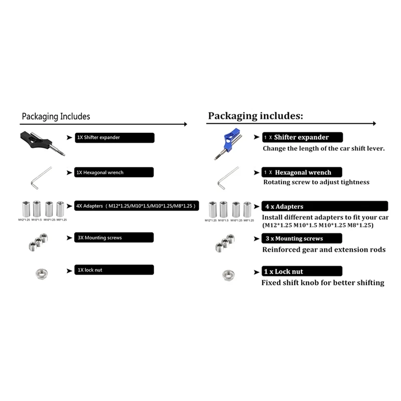 2 шт. автомобиль Алюминий рукоятка рычага переключения передач расширения с