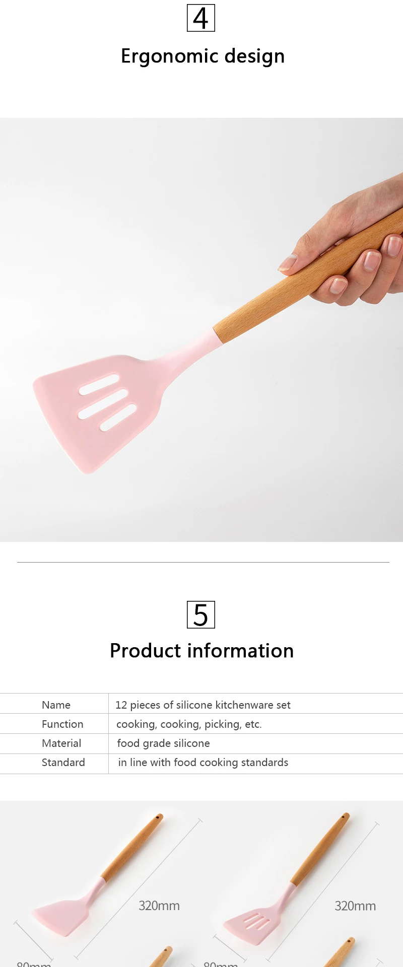 11/12/13Pcs Silicone Kitchen Set nonstick Kitchen Utensils Set with Spoon Spatula Cooking Accessories Baking Kitchen Tools Set
