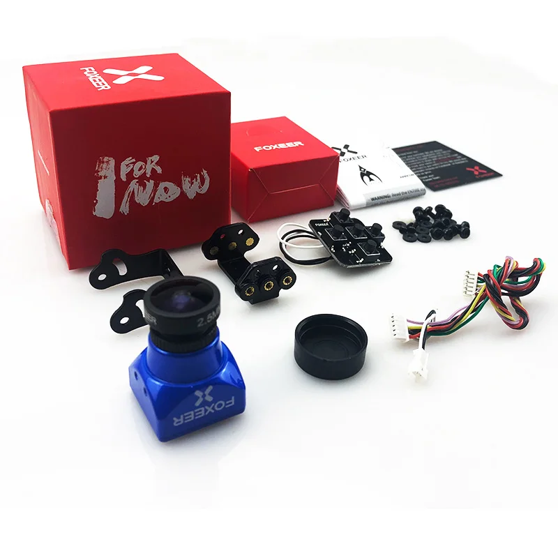 blue 1.8mm Foxeer Arrow Mini Pro 1,8 мм/2,5 мм 650TVL WDR FPV камера Встроенный OSD с кронштейном NTSC/PAL для гоночного дрона FPV - Цвет: blue 1.8mm