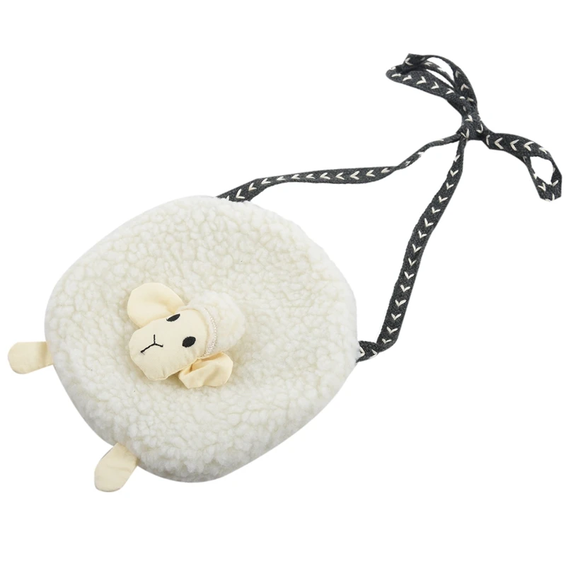 New Cute Sheep Shoulder Bag Girls Plush Cross Body Messenger Small Wallet Coin Purse Baby Travel Phone Pouch Key Satchel | Багаж и сумки