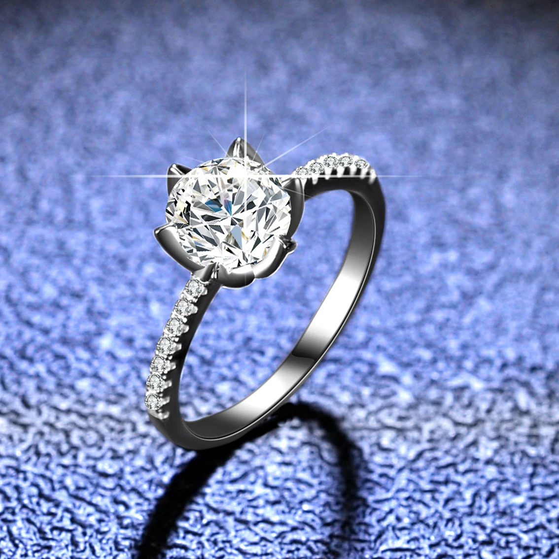 

100% настоящий Муассанит обручальные кольца с покрытием из белого золота, обручальные кольца из стерлингового серебра с бриллиантами, кольцо обещания, свадебные украшения