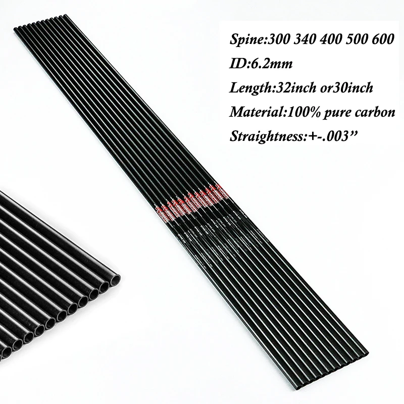 Стрелы Linkboy Spine 6/12 300 340 400 500 600 700 из чистого углеродного сплава 800 мм блочный лук и