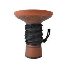 High Quality Natural Material Red Clay Hookah Bowls Different Colors Rope Shisha Tobacco Holder Acce