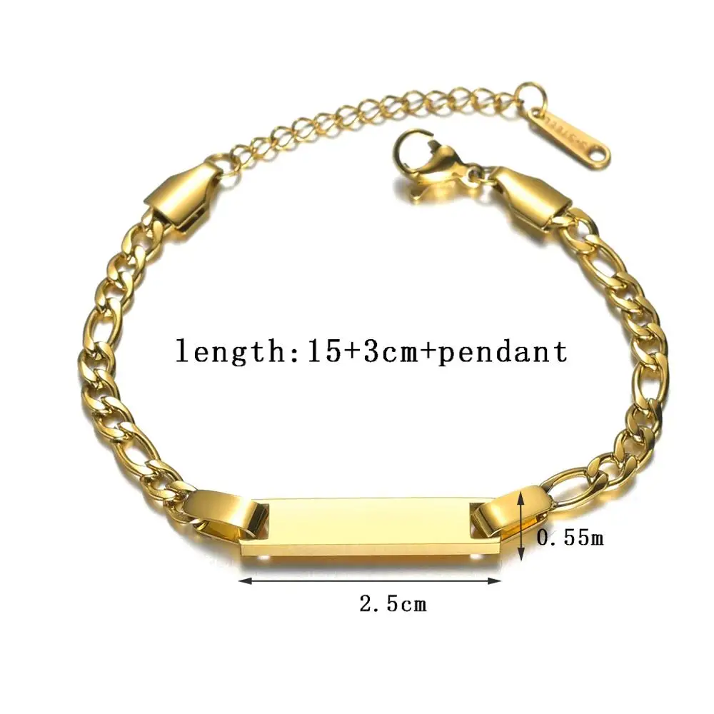 ELSEMODE персонализированные гравировка имени даты Регулируемый Браслеты