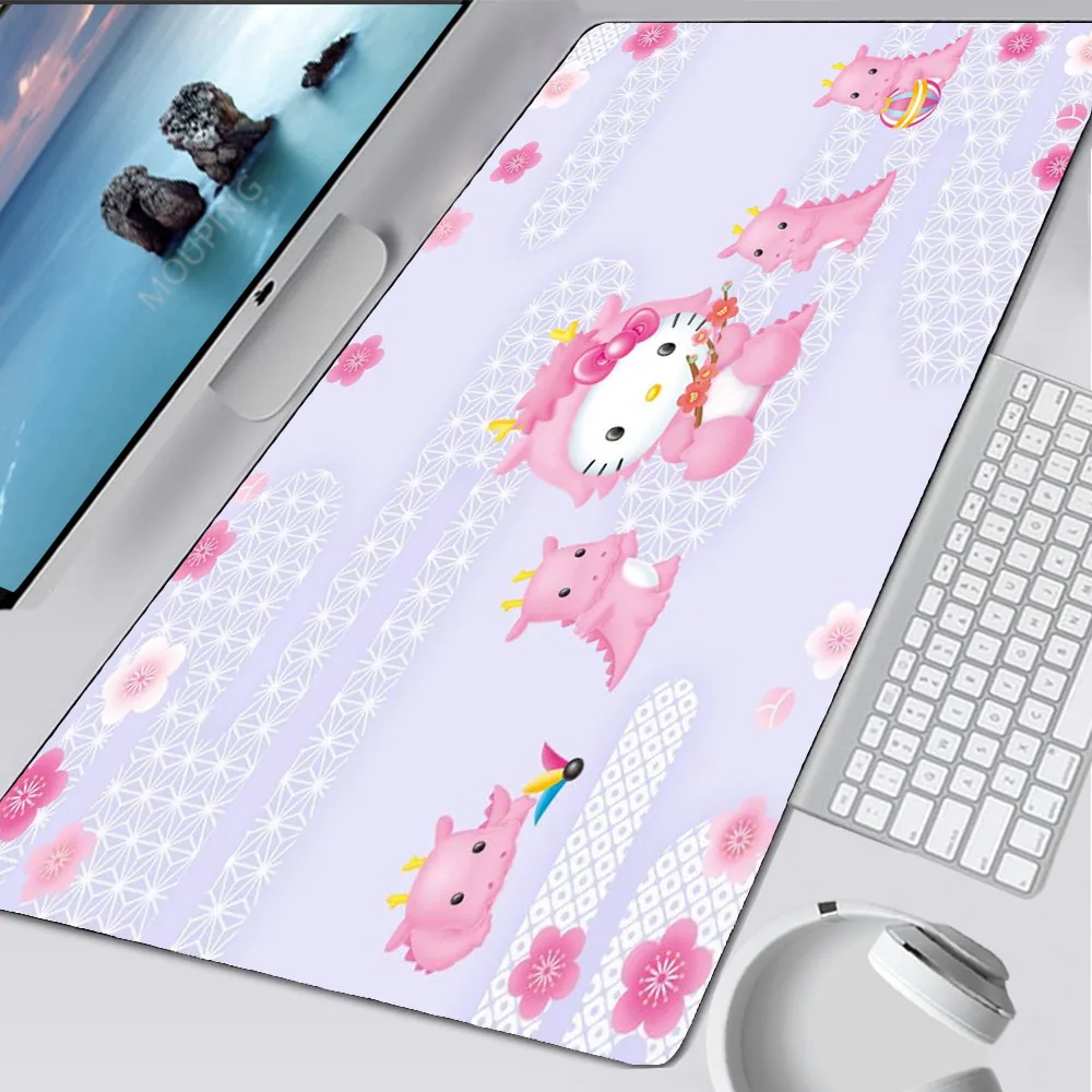 

Anime Pink Cat Mouse Pad Large Carpet Mouse Mats Gaming Kawaii Accessories Computer Table Mousepad Gamer Desk Pad Xxl Desk Mat