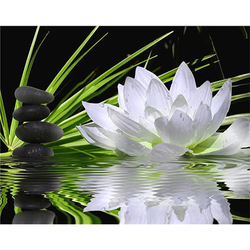 Полноформатная/круглая алмазная вышивка цветок 5D живопись сделай сам мозаика с