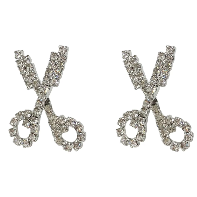 

Mihan S925 needle Delicate Jewelry Geometric Earrings 2021 New Design High Quality Shiny Crystal Stud Earrings For Party Gifts