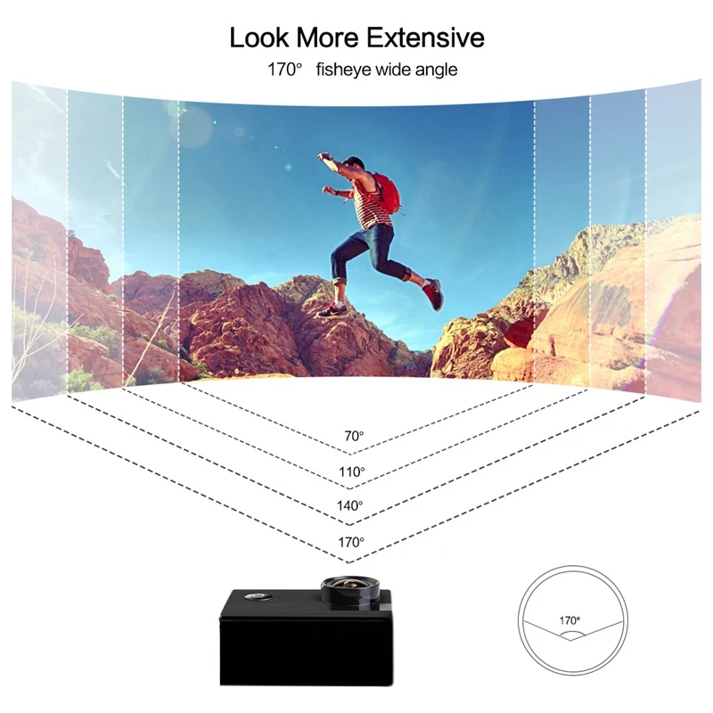 4K 60Fps EIS экшн Камера с 2 0 дюймов IPS Экран 24MP Противоударная Водонепроницаемый