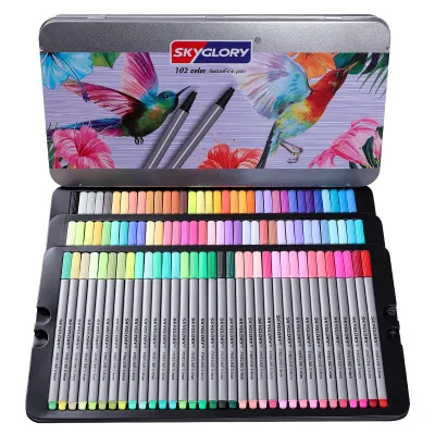 

Felt-Tip PensSet 48 72/102 Color Felt-Tip Pen Drawing Paper Painting Watercolor art Marker Pen School Stationery Office Supplies