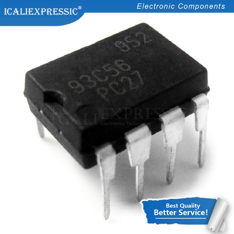 10 шт. AT93C56 DIP-8 93C56 DIP8 DIP EEPROM (256x8)/(128x16) 2K новый оригинальный | Электронные компоненты и