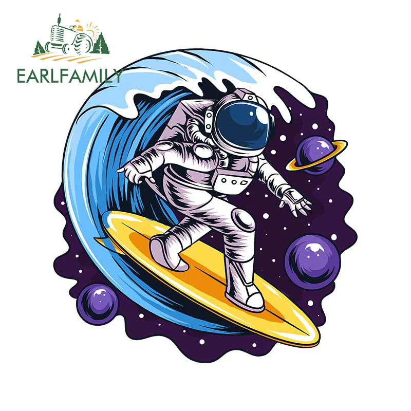 EARLFAMILY 13 см x 12 6 для ветра серфинга астронавтов автомобильные наклейки креативные