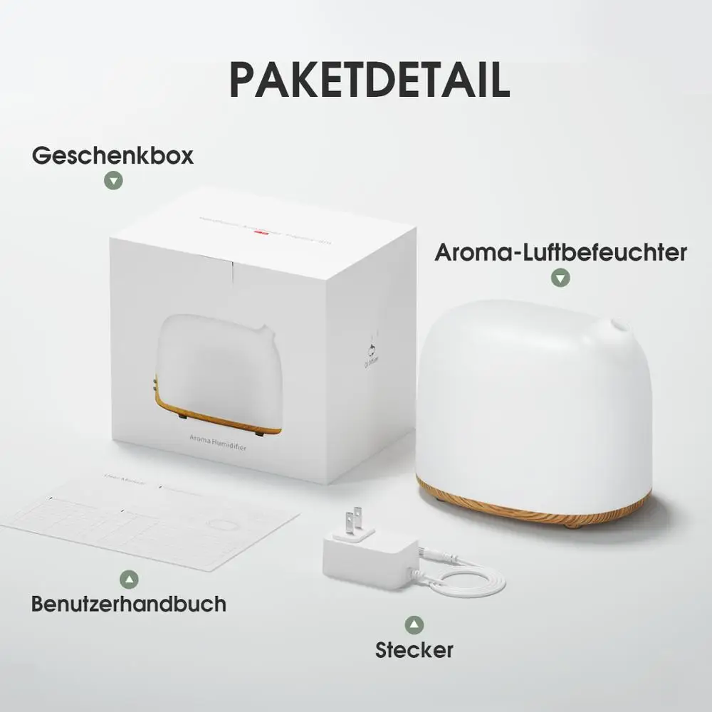 GX.Diffuser Mini 300ML Ultrasonic Air Humidifier Mist Maker 14 Colors Changing LED Light Essential Oil Diffuser for Office &ampHome | Бытовая