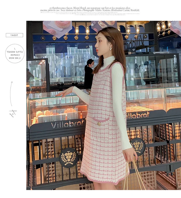 A1101# осень зима Корейская мода для беременных трикотажное платье наборы Bodycon элегантная одежда для беременных женщин Одежда для беременных