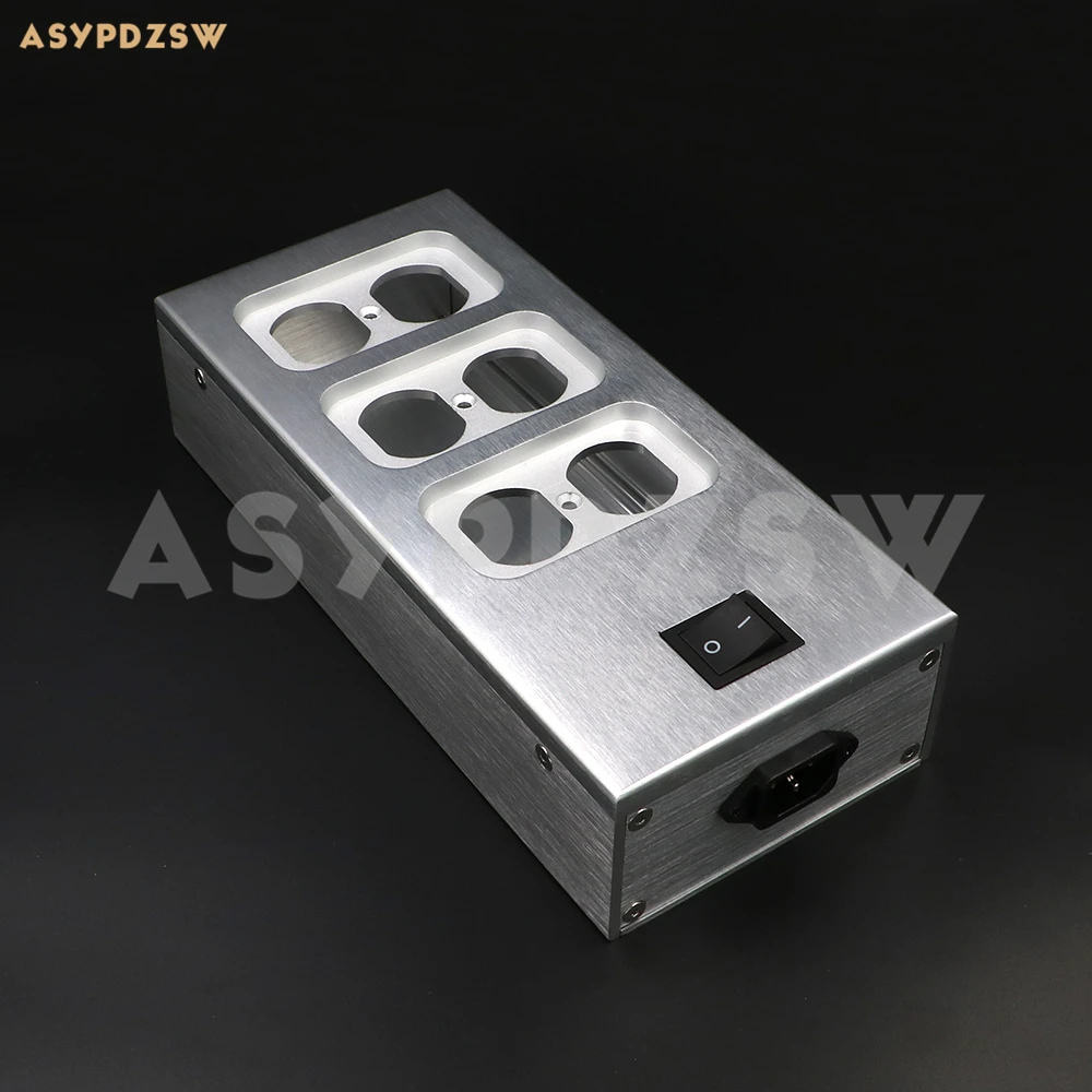 Hi Fi алюминий US AC Мощность компонентов 6 выходов блок Корпус чехол|box chassis|aluminum chassis