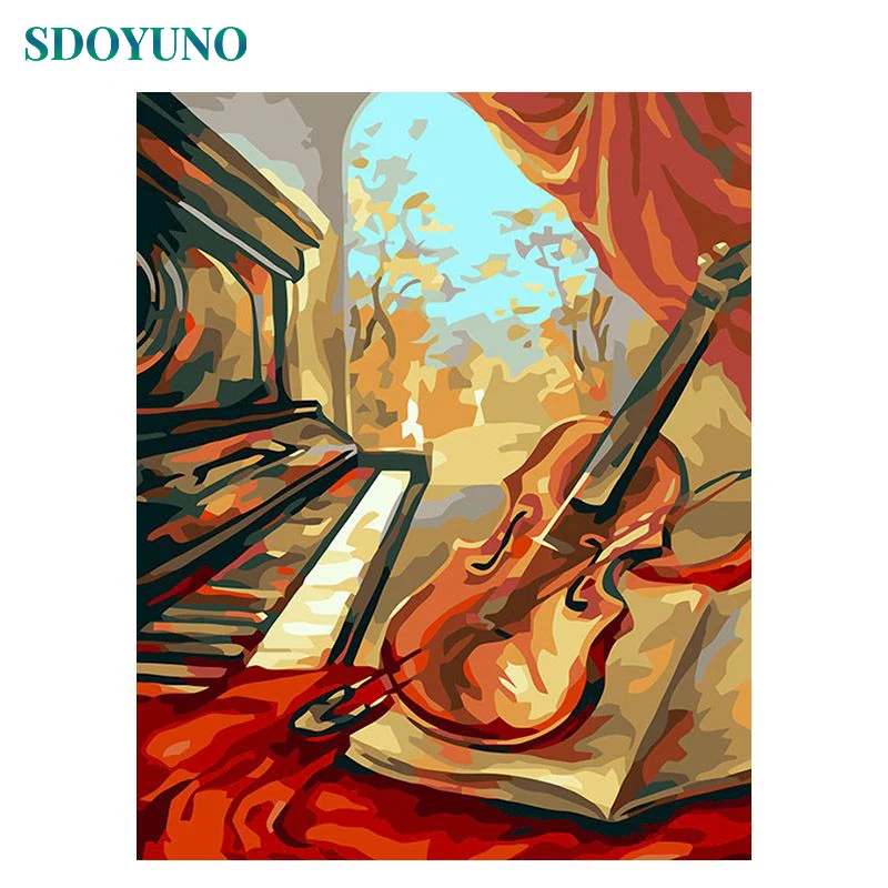 

SDOYUNO 60x75cm Oil Painting By Numbers Scenery Frameless DIY Picture By Numbers Digital Hand Painting On Canvas Home Decoration
