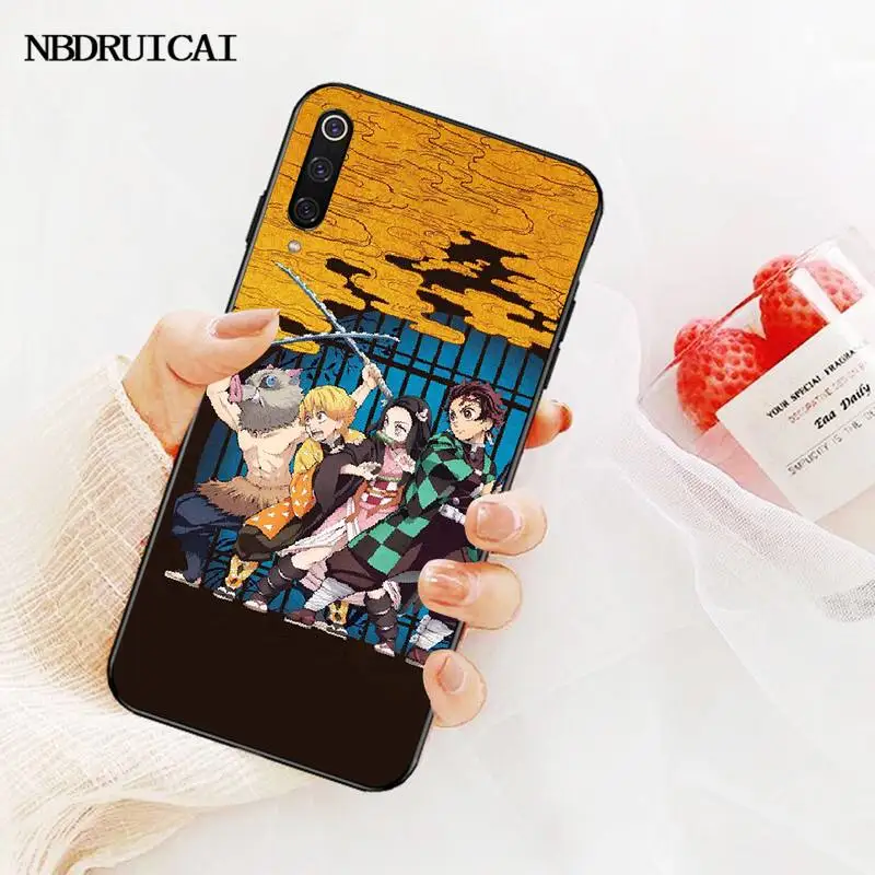PENGHUWAN аниме демон убийца Kimetsu корпус под плетенную сумку чехол для телефона Xiaomi Mi9