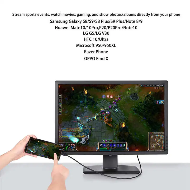 Usb C-Hdmi 4K @ 30 Гц с Hdcp совместимый Pro 2018/2017 Ipad Pro/Air 2018 Chromebook Pixel samsung S9/S8 D | Электроника