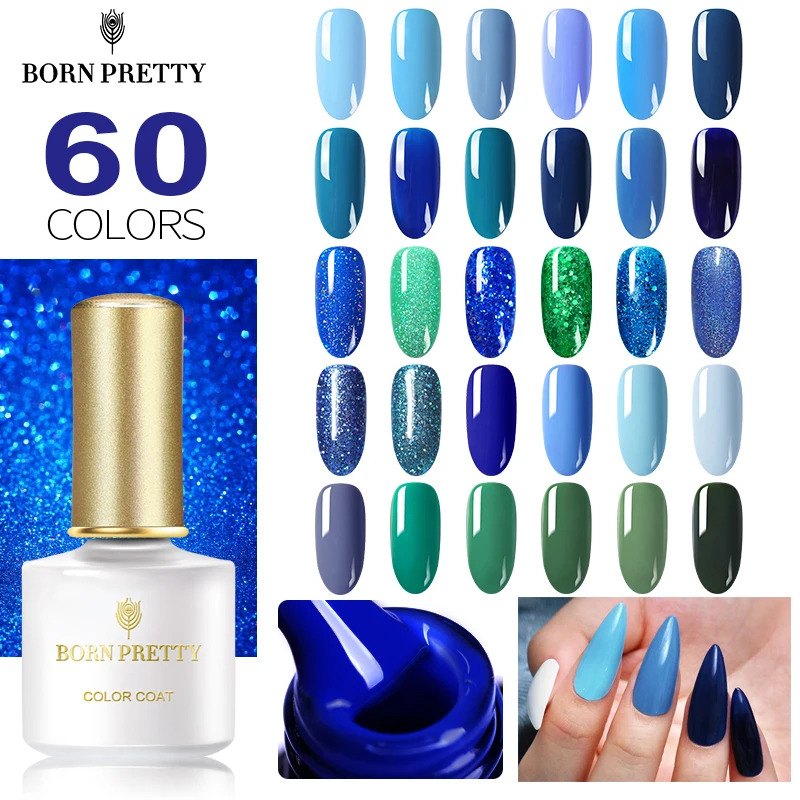 От BORN PRETTY 60 Цвет s Blue Series цветной гель для ногтей замочить от УФ светодиодный Гель