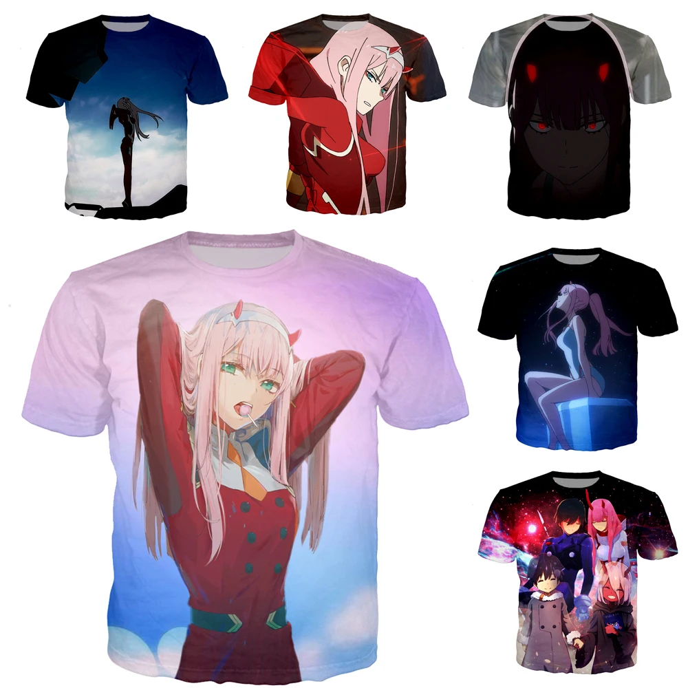 Mamba Топ манга дорогой в Franxx Футболка мужская 3D печать Hentai Сексуальная аниме