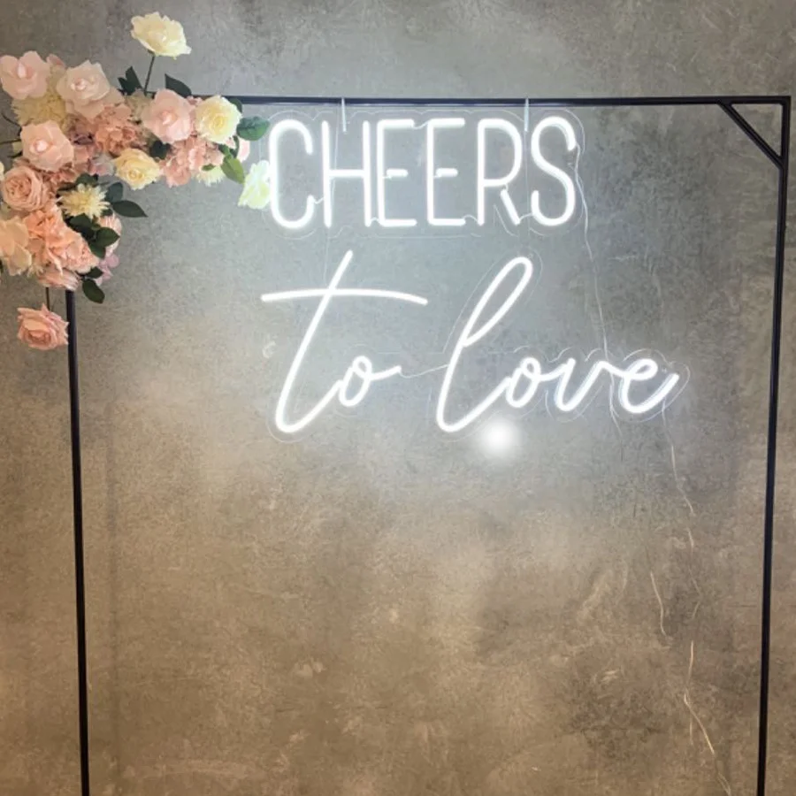 Светодиодная неоновая вывеска OHANEE Cheers to Love настенные светильники на заказ