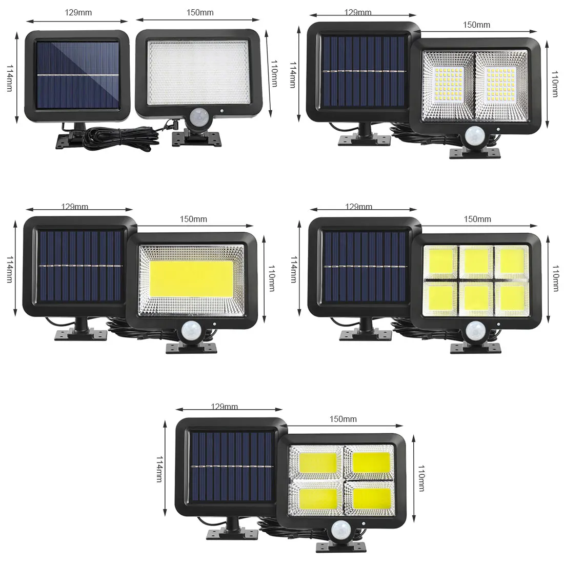 

COB 120LED Solar Light Outdoor Motion Sensor Wall Light Waterproof Garden Lamp Emergency Pathway Yard Street 100 128 COB Lamp