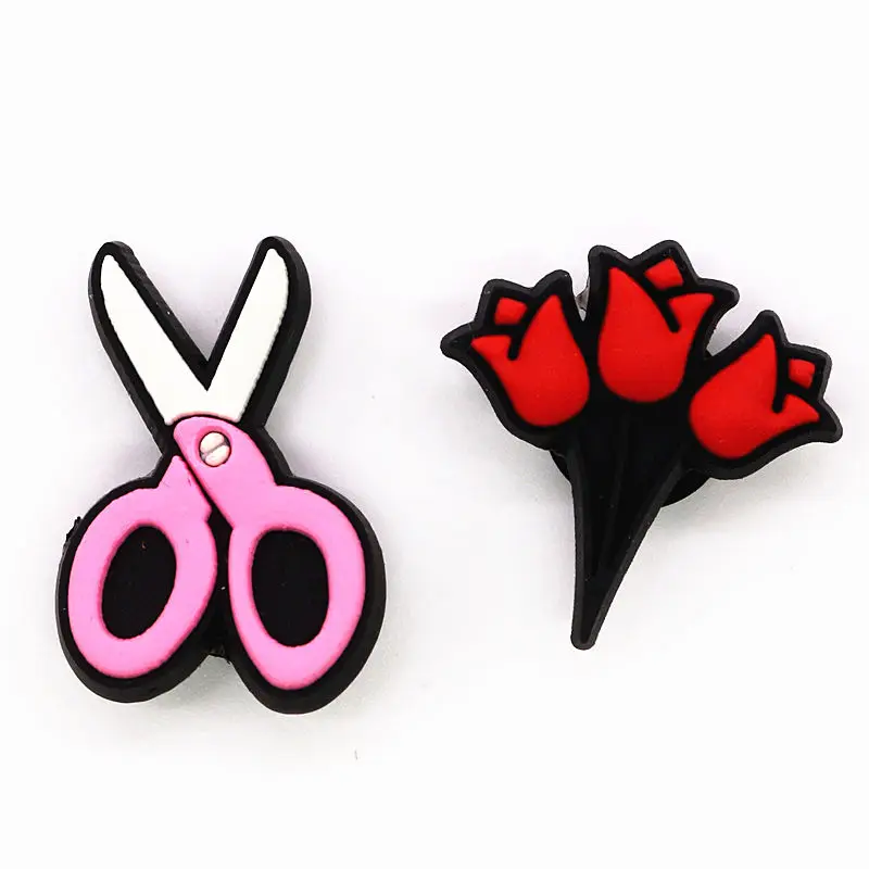 23 Kinds of Fashion Sweet Style Shoe Charms Accessories Cute Girl Series PVC Shoe Decoration for Croc jibz Kids Party X-mas Gift