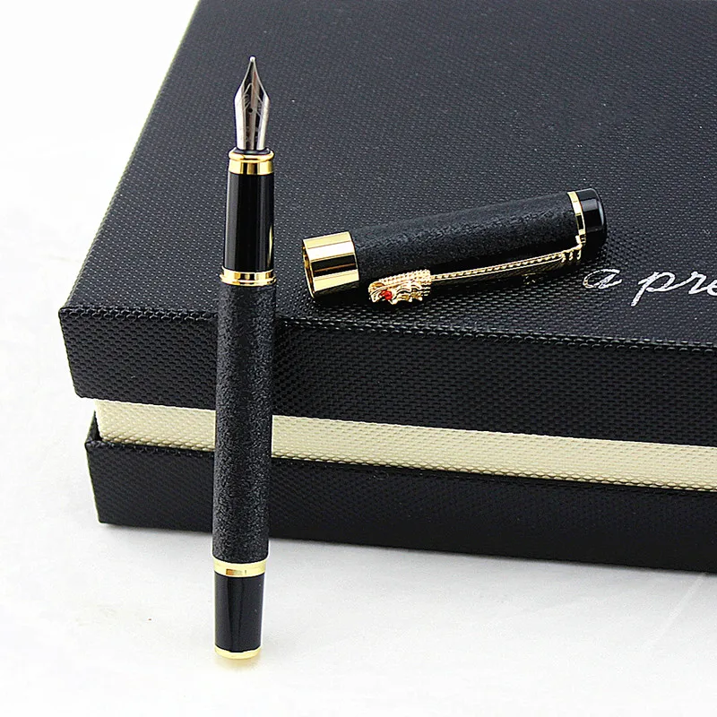 Ручка перьевая металлическая с золотым зажимом 03820|Перьевые ручки| |