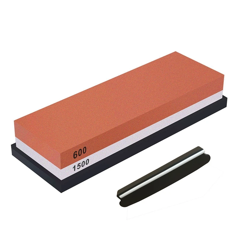 

2 Set Sharpening Stone 2 Side Whetstone Sharpener Waterstone with Non-Slip Rubber Base, Grit 3000/8000 & Grit 600/1500